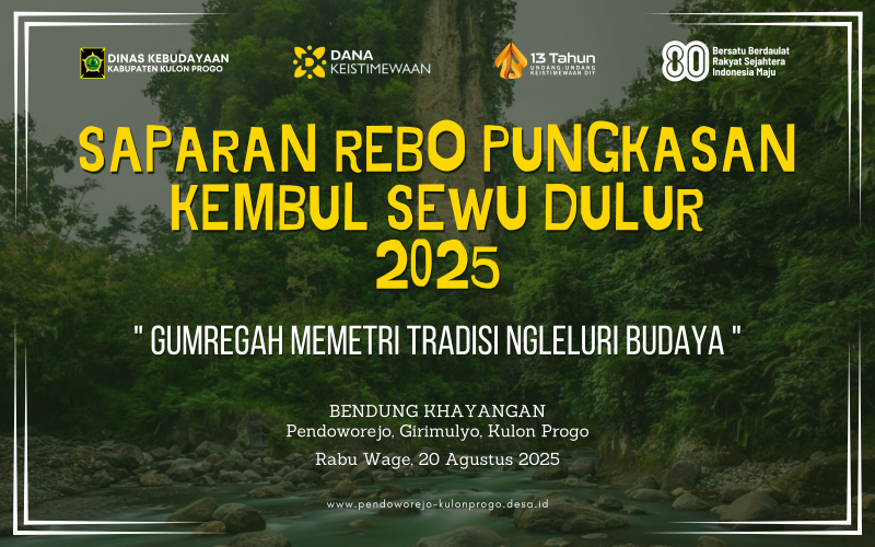 Saparan Rebo Pungkasan Kembul Sewu Dulur 2025 di Bendung Khayangan Pendoworejo